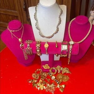 Elegant Gold Tone Jewelry LOT
